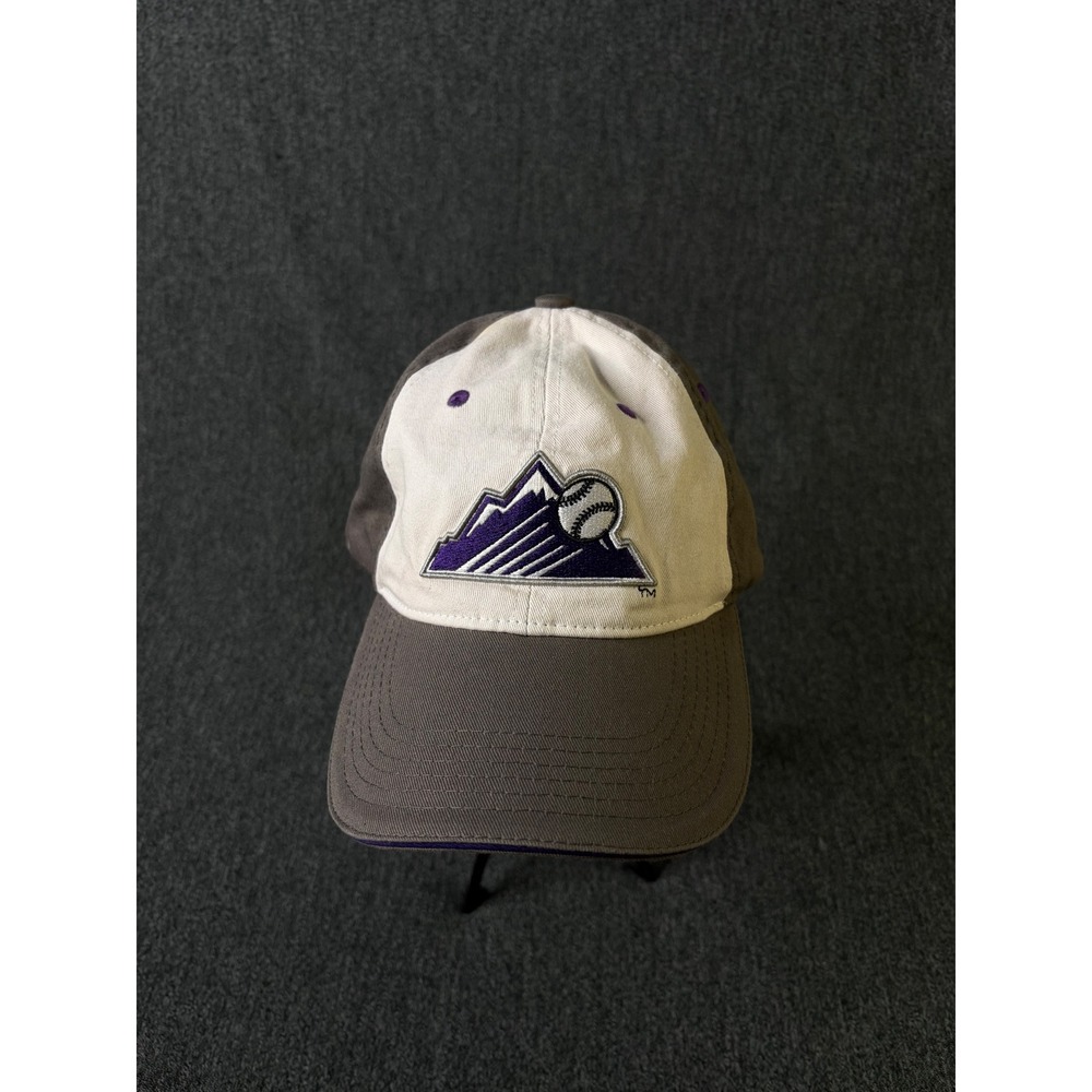 Colorado Rockies Lockheed Martin Hat Melonwear Grey White Purple Strapback Cap